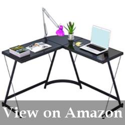 L-Shaped Home Computer Corner Desktop Glass Review