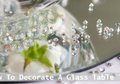 how to decorate a glass table top